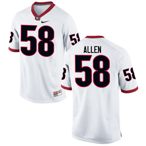 Men Georgia Bulldogs #58 Pat Allen College Football Jerseys-White